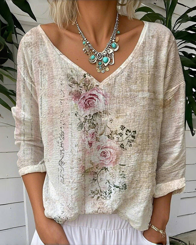 Maxime - T-Shirt floral vintage