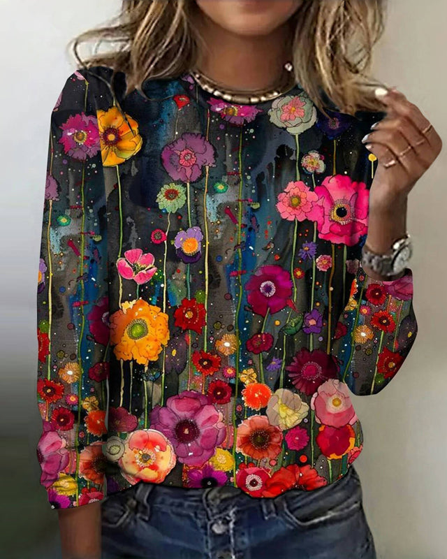 Nadine - T-Shirt fleuri vintage
